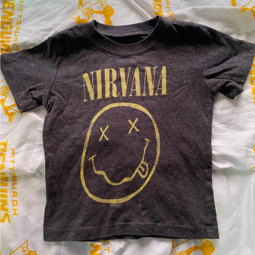NIRVANA baby gray tshirt boys girls 3t rock band music tee - Picture 2 of 3
